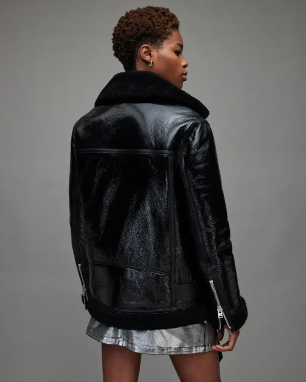 Women’s Shearling Leather Jacket - Image 2