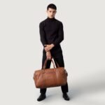 The Darrio Brown Leather Duffle Bag - Image 2