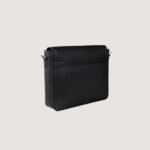 The Carismatico Black Leather Messenger Bag - Image 3