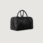 The Darrio Black Leather Duffle Bag - Image 3