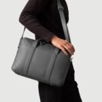 The Captain Grey Leather Briefcase - Image 8