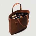 The Poet Brown Leather Tote Bag - Image 7