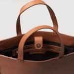 The Poet Brown Leather Tote Bag - Image 8
