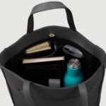 The Poet Grey Leather Tote Bag - Image 8