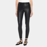 BLACK FAUX SKINNY LEATHER PANTS