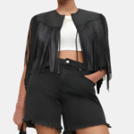 Women's Western Leather Fringe Vest