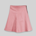 Ellen Pompeo Pink Leather Skirt
