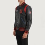 Liberte USA Black Leather Varsity Jacket - Image 3