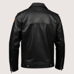 Halloween Black Leather Trucker Jacket - Image 2
