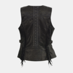 Women’s Black Snap Front Vest - Image 2