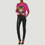 ZIPPER-DETAIL SLIM LEATHER PANTS - Image 2