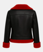 Handmade Christmas Leather Biker Jacket | Santa Embroidery Jacket - Image 2