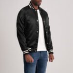 Xander Black Varsity Jacket - Image 3