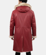 Red Christmas Chronicles Shearling Leather Jacket for Men and Women - Image 2