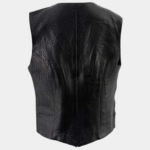 Women's Classic Black Leather Vest - Image 2