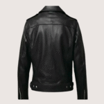 Halloween Patches Black Leather Biker Jacket - Image 2