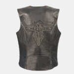 Studding & Embroidery Snap Front Vest - Image 2