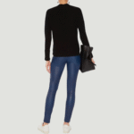 WOMEN'S BLUE FAUX LEATHER PANTS - Image 2