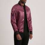 Xander Maroon Varsity Jacket - Image 3