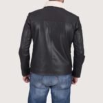 Snow Cole Black Leather Jacket - Image 2