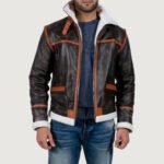 Alpine Brown Fur Leather Jacket - Image 2