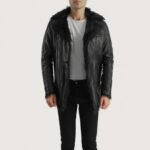 Fircliff Black Leather Coat - Image 5