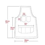 The Oxfordshire Grey Canvas Apron With Black Pocket Apron - Image 4