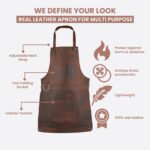 The Northumberland Dark Brown Leather Apron - Image 3