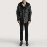 Fircliff Black Leather Coat - Image 6
