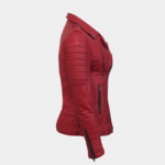 Charlotte Red Leather Jacket - Image 5
