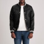 Xander Black Varsity Jacket - Image 5