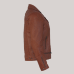 Ironwood Tan Biker Leather Jacket - Image 7