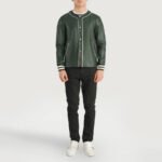 Willis Green Leather Varsity Jacket - Image 6