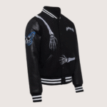 Men's Godspeed Skull Rod Black Bomber Halloween Jacket - Image 3