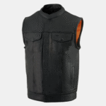 Dual Closure Open Neck Motorcycle Rider Vest - Image 4