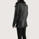 Fircliff Black Leather Coat - Image 2