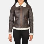 Sherilyn B-3 Brown Leather Bomber Jacket