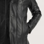 Fircliff Black Leather Coat - Image 4