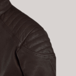 Shotgun Dark Brown Moto Leather Jacket - Image 4