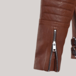 Shotgun Brown Moto Leather Jacket - Image 4