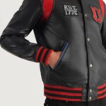 Liberte USA Black Leather Varsity Jacket - Image 5