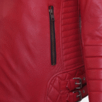 Charlotte Red Leather Jacket - Image 9