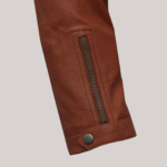 Ironwood Tan Biker Leather Jacket - Image 5