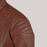 Shotgun Brown Moto Leather Jacket - Image 5