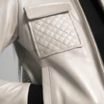 Lana Silver Leather Bomber Jacket - Image 5