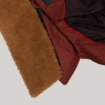 Mens Camel Brown Bomber Leather Jacket - Image 6