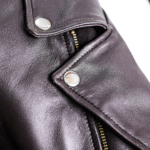 Charlotte Burnt Charcoal Leather Jacket - Image 6