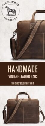 THE WELCH BRIEFCASE VINTAGE LEATHER MESSENGER BAG - Image 3