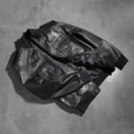 Agent Shadow Black Leather Bomber Jacket - Image 7