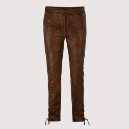 Cowboy Lace Up Leather Pants